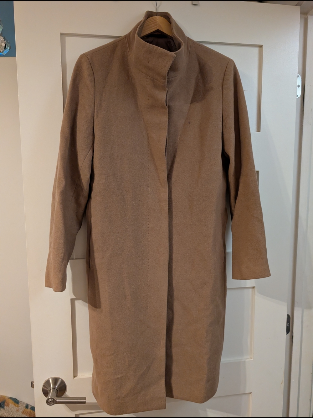 Uniqlo Camel Stand-Collar Trench Coat